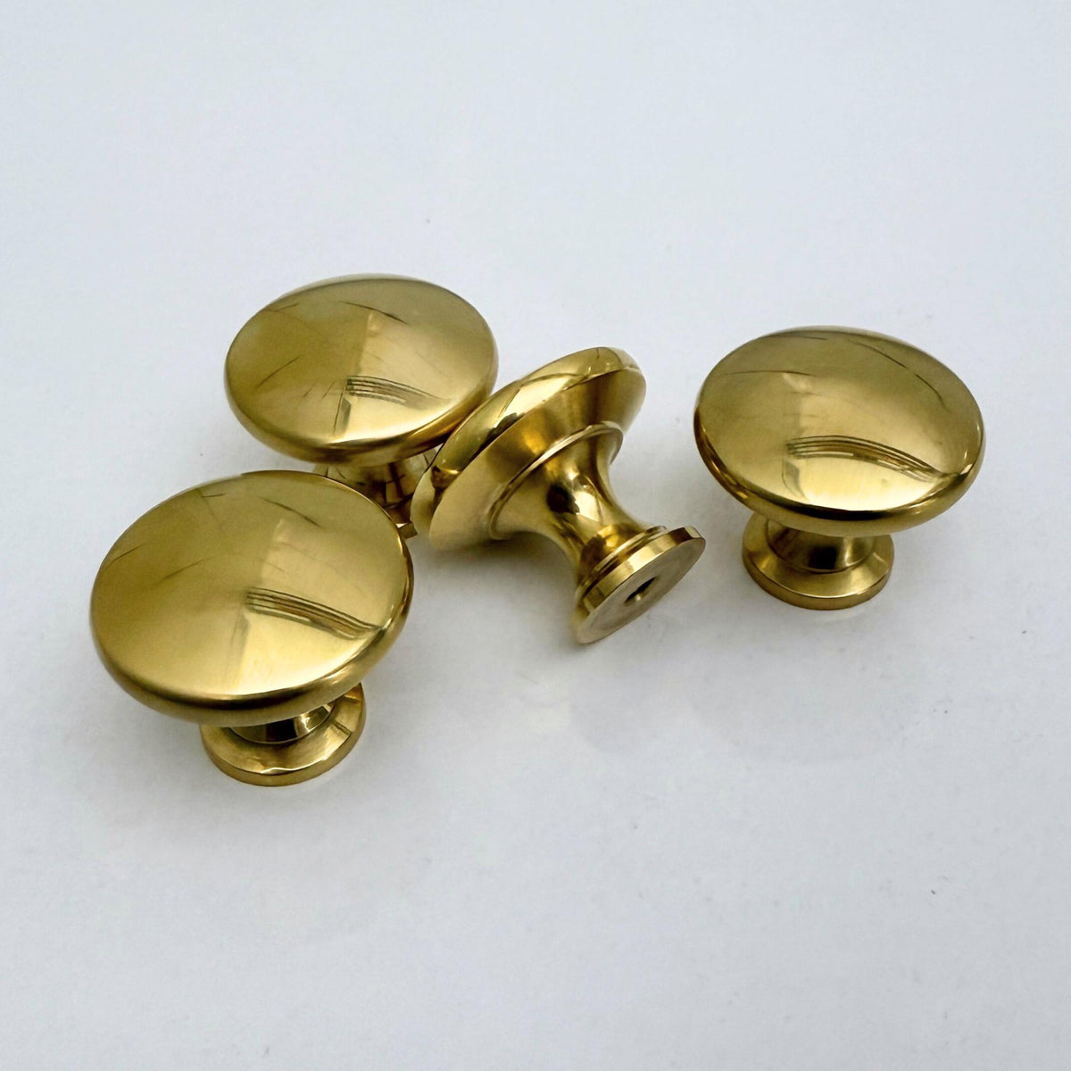Pack of Unlacquered Brass Ball Cabinet Knobs