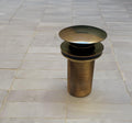 Solid Brass Pop Up Drain – Antique Brass Sink Drain Stopper – Bathroom Vanity Drain – Vessel Sink Waste – Handmade Brass