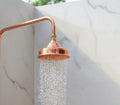 Unlacquered solid copper shower head, shower head, copper shower head, outdoor shower head, outdoor copper shower head, 