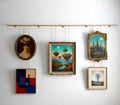 Unlacquered Solid Brass Picture Rail Hanging Kit Vintage Gallery Wall Art Display System