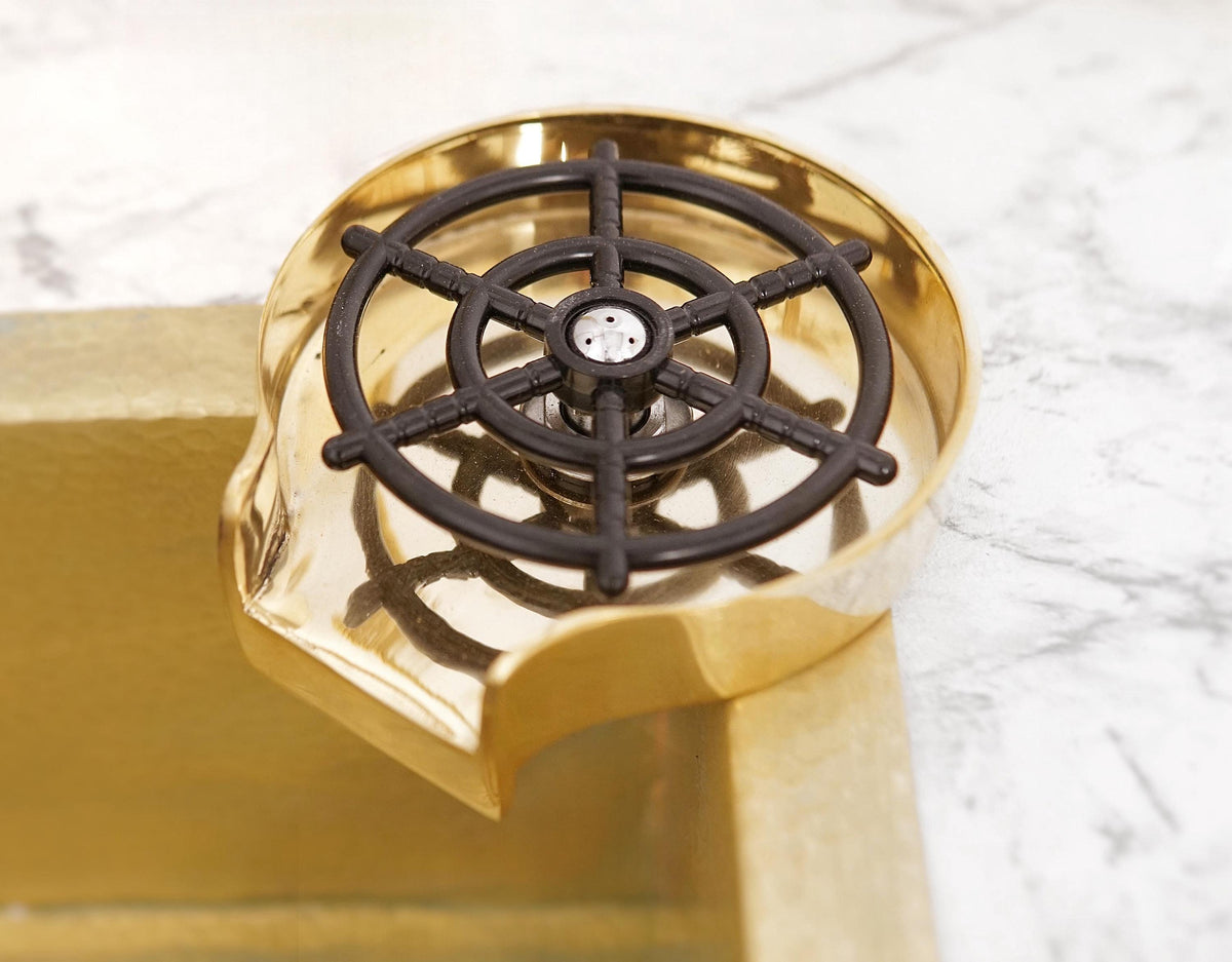 Unlacquered Brass Glass Rinser For Kitchen, Kitchen Sink Accessories