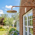 Unlacquered solid copper shower head, shower head, copper shower head, outdoor shower head, outdoor copper shower head, 