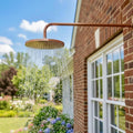 Unlacquered solid copper shower head, shower head, copper shower head, outdoor shower head, outdoor copper shower head, 