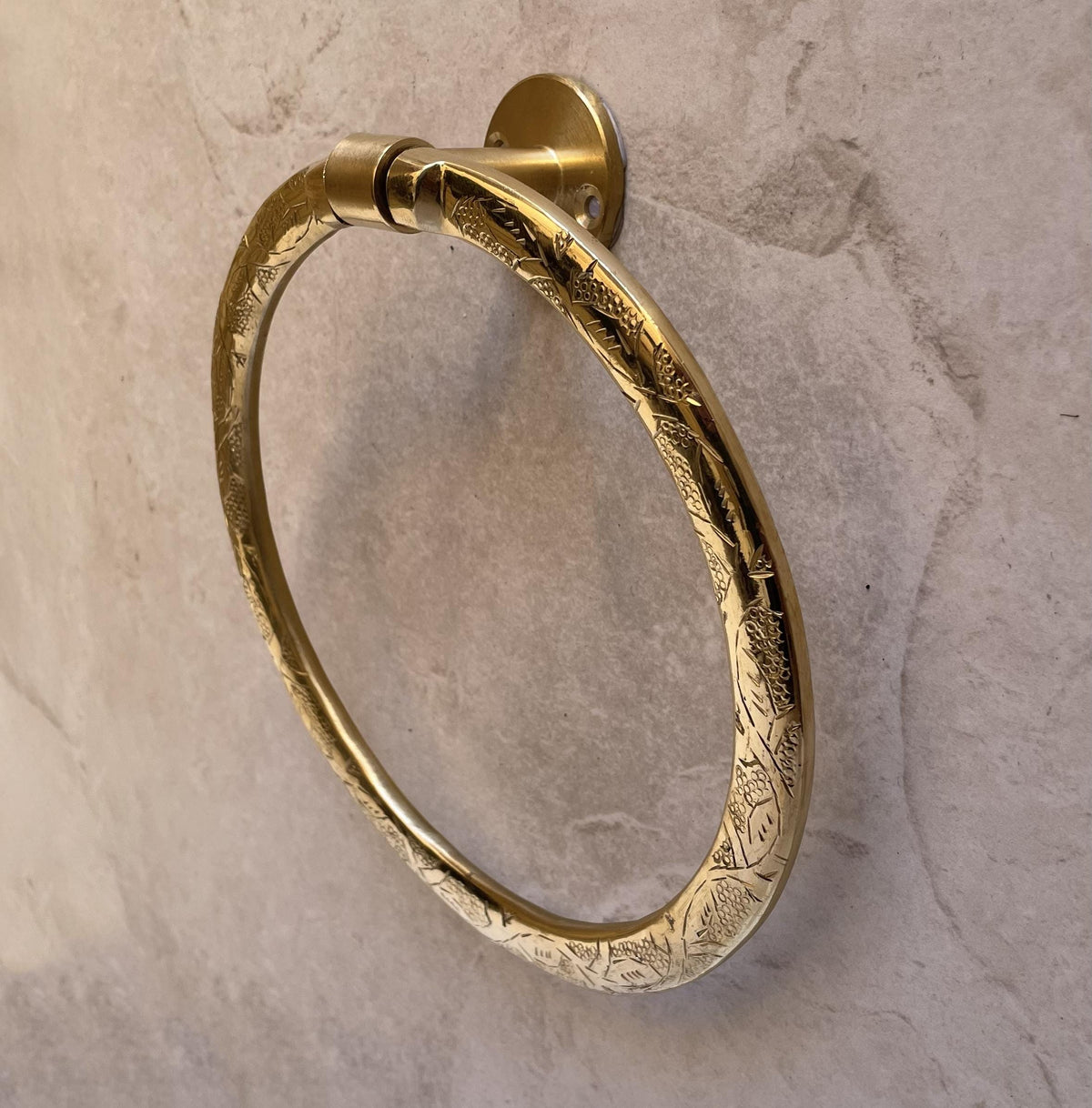 Handcrafted Moroccan Brass Towel Ring