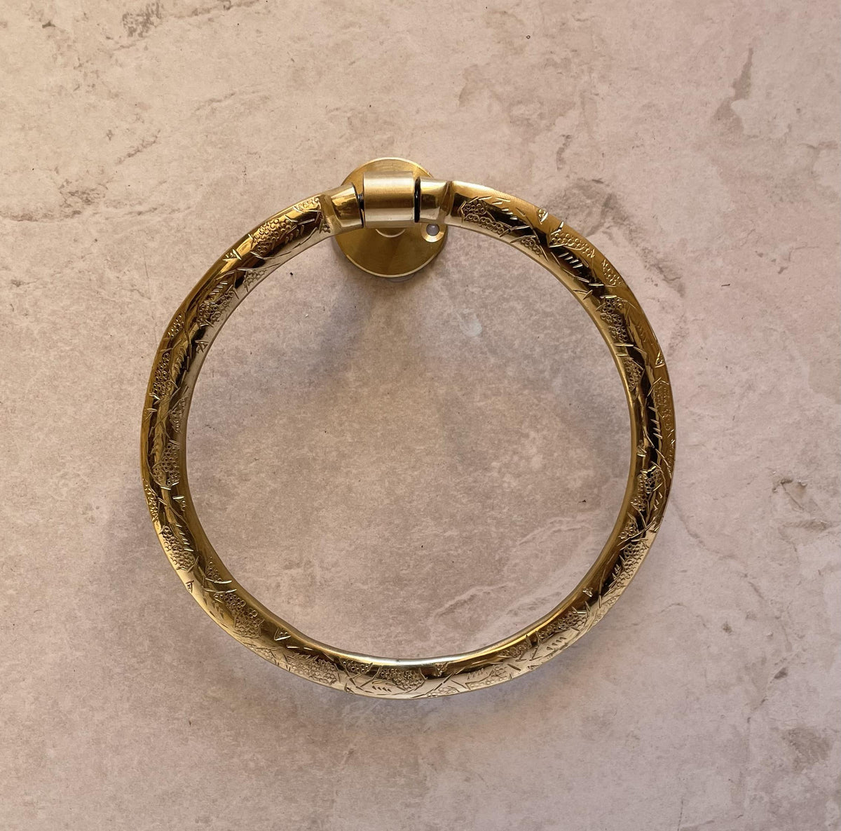 Handcrafted Moroccan Brass Towel Ring