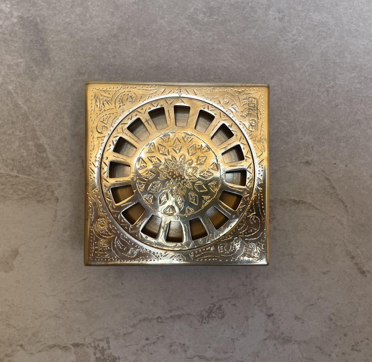 Handmade Moroccan Brass Shower Drain