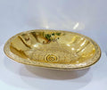 Solid Brass Oval Bathroom Sink – Handmade Hammered Vessel Basin, Drop-In Style for Vintage or Modern Bathrooms