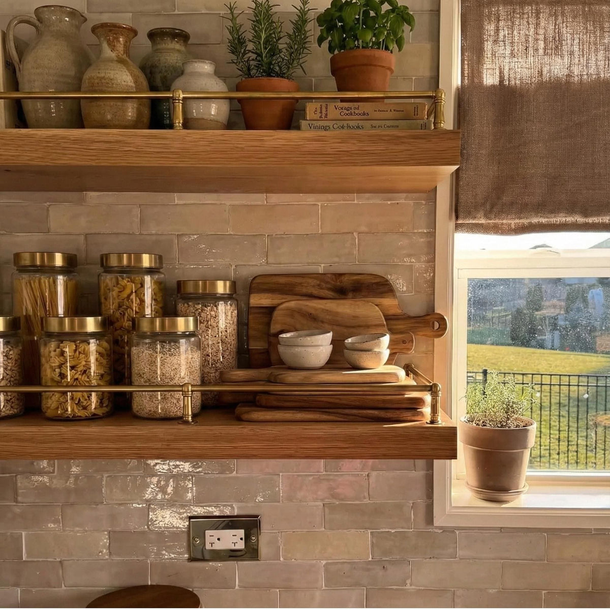 Unlacquered Solid Brass Gallery Rail, Vintage Fiddle Rail for Kitchen & Bookcase Shelves
