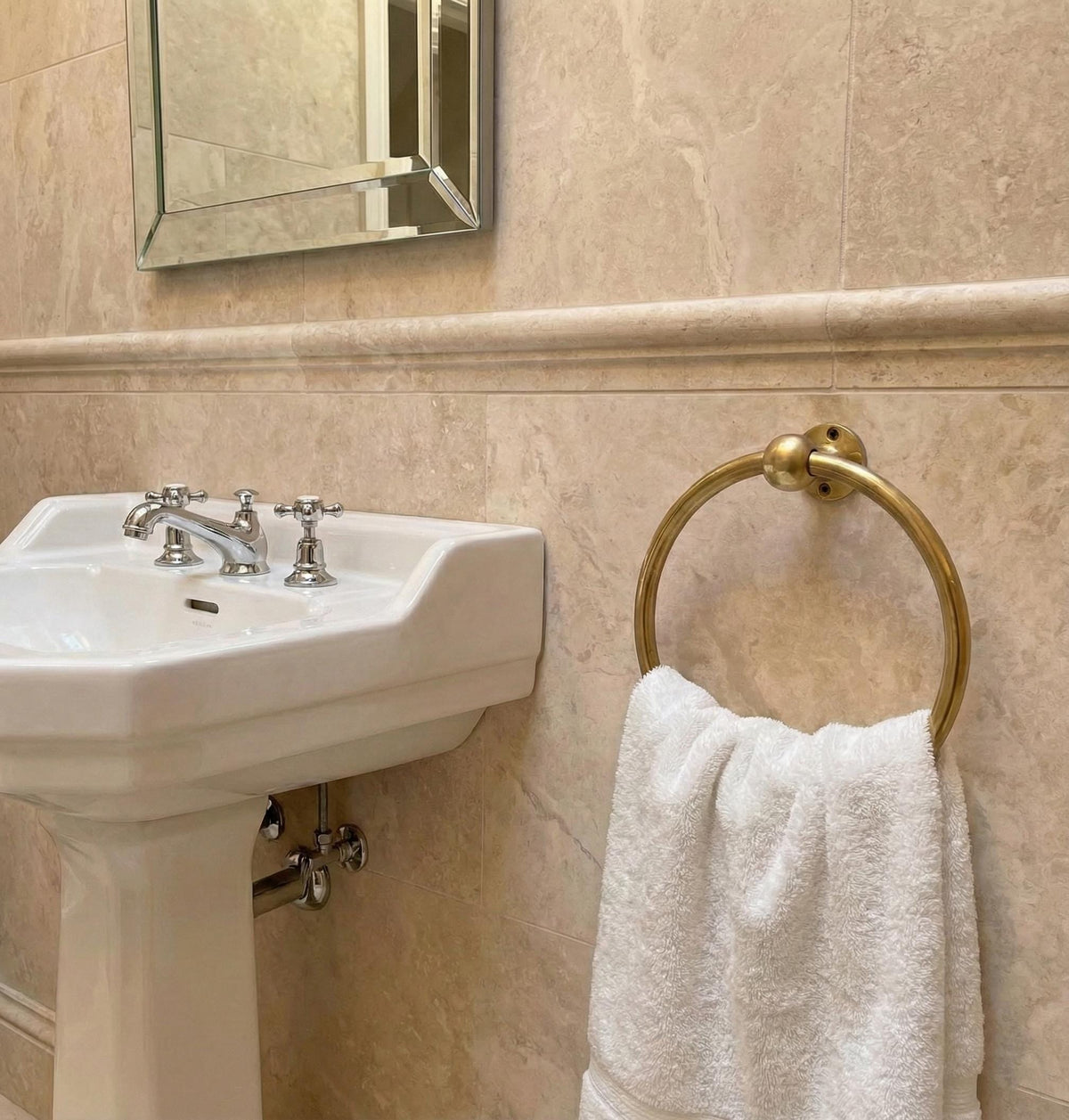 Handcrafted Moroccan Brass Towel Ring