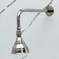 Polished Nickel Rain Shower Head with Straight Arm