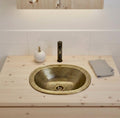 Hammered Oval Brass Sink – Drop-In or Undermount Bathroom Sink – Handmade Antique Brass Basin – Vintage Bronze Style Bat