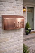 Embossed numbers,New Copper Mailbox,wall mount