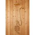 Solid Brass Rainfall Shower System – Unlacquered Copper, Vintage Tub Filler, Handheld Spray