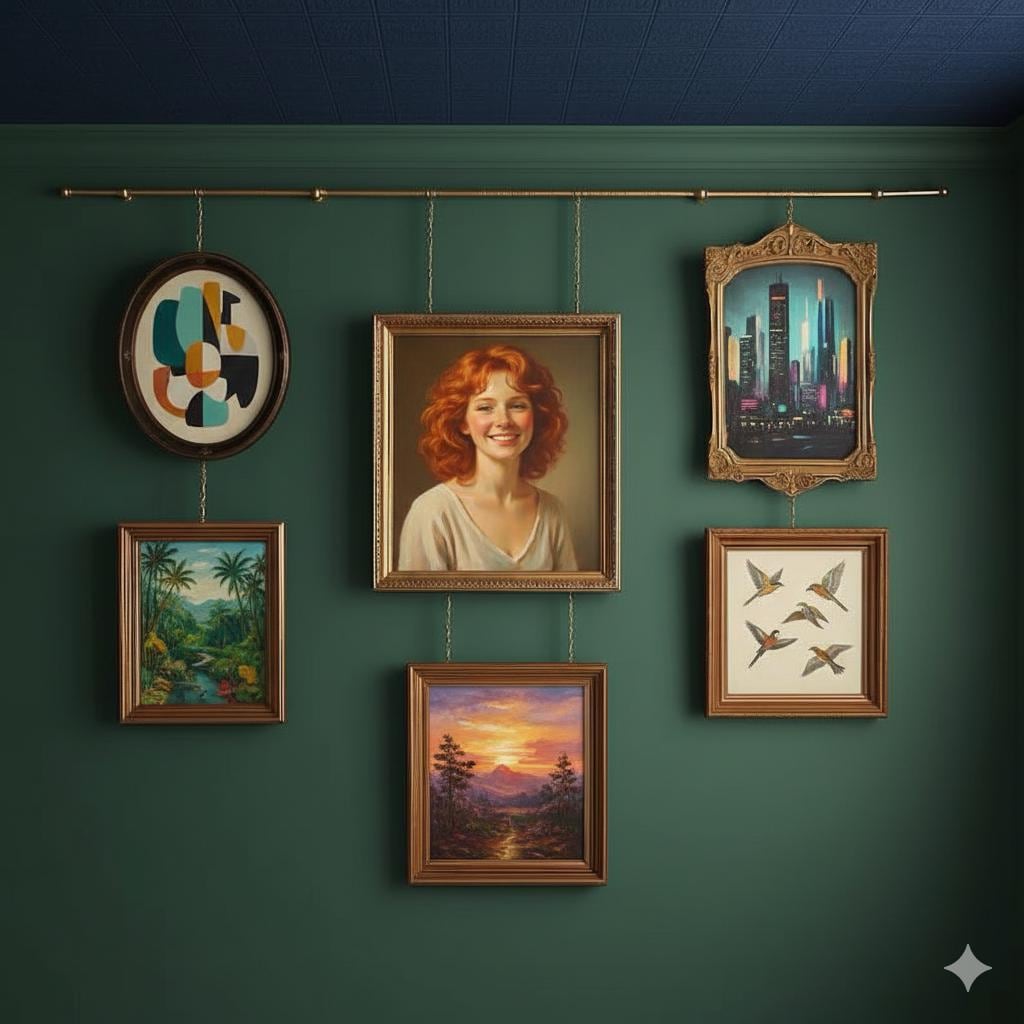 Vintage Brass Picture Rail System
