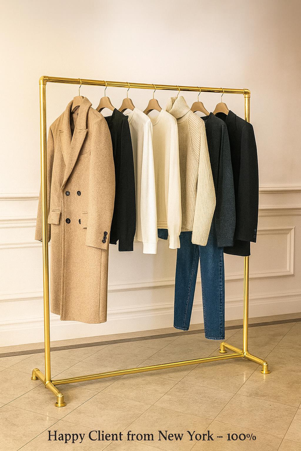 Brass Clothes Rack Freestanding