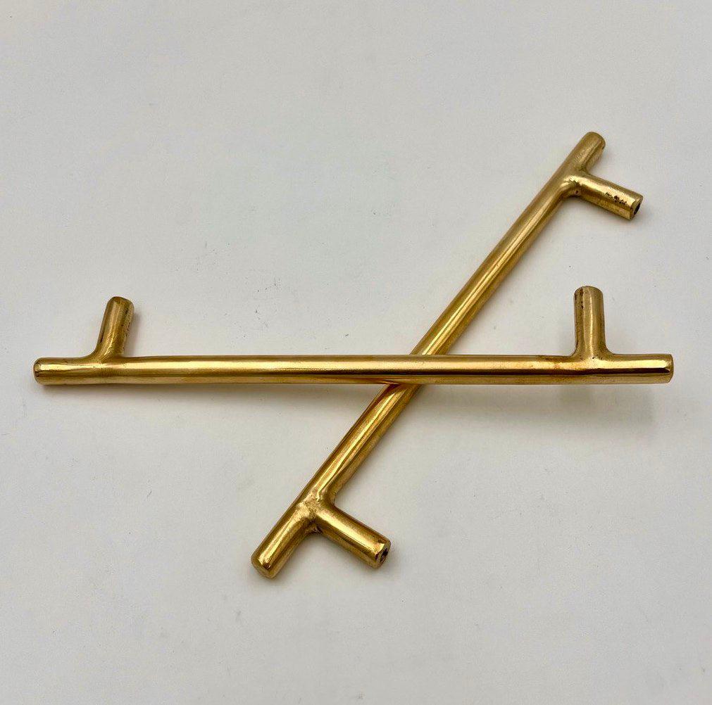 Handmade Brass Cabinet Pulls, Unlacquered Brass Handles and Knobs, Antique Brass Hardware
