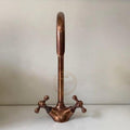 Handmade Solid Brass Bridge Faucet – Antique Copper Farmhouse Tap
