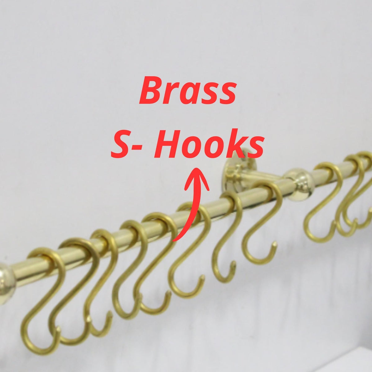 Unlacquered Solid Brass and copper S-Hooks, Kitchen Utensil