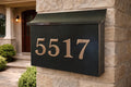 Copper Mailbox with embossed House Numbers,Real Patina Mailbox,Hand Made