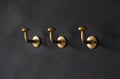 Vintage Hooks Set, Solid Brass Robe Hook, Heavy Duty Single Hook, Wall Mount Robe Hooks