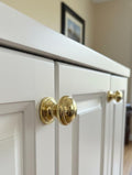 Unlacquered Solid Brass Ball Cabinet Knobs, Cabinet & Drawer Pull
