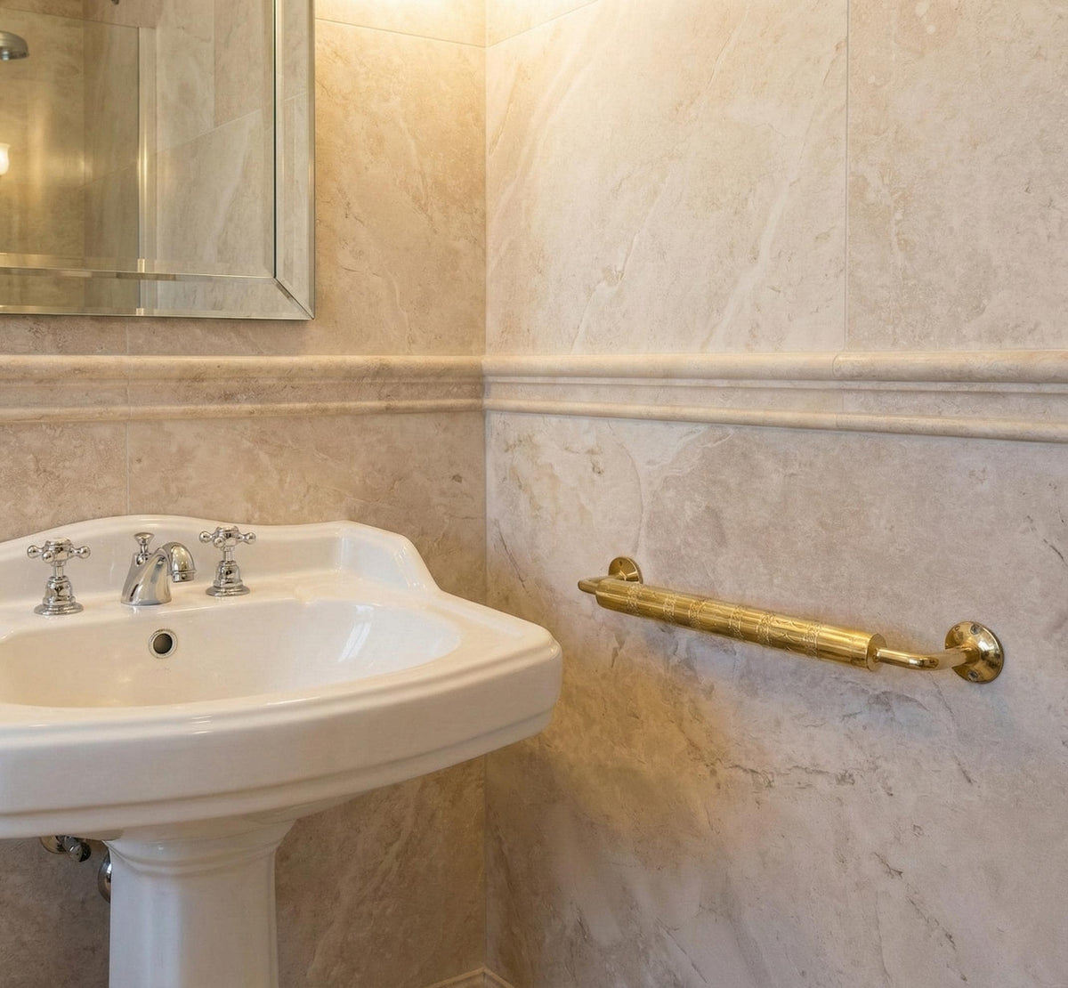 Handmade Unlacquered Solid Brass Towel Bar