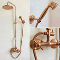 Unlacquered Solid Copper Shower, Outdoor Shower System, Rain Shower Head, Antique Style Shower