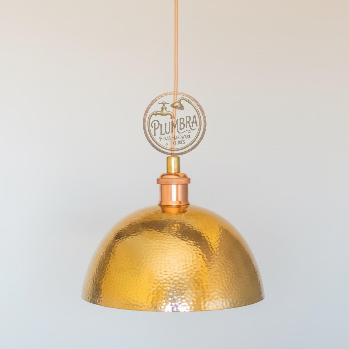 Hand Hammered Copper Dome Pendant Light, Kitchen Island Lighting