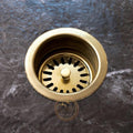 Unlacquered Brass Kitchen Sink Strainer, Drain Basket