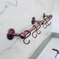 Copper & Brass Pot Rack, Handcrafted Kitchen Rail with Hooks