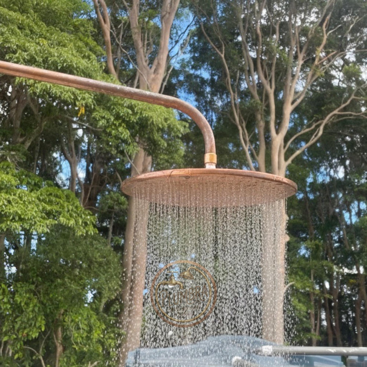 Unlacquered Solid Copper Rain Shower Head, High-Pressure