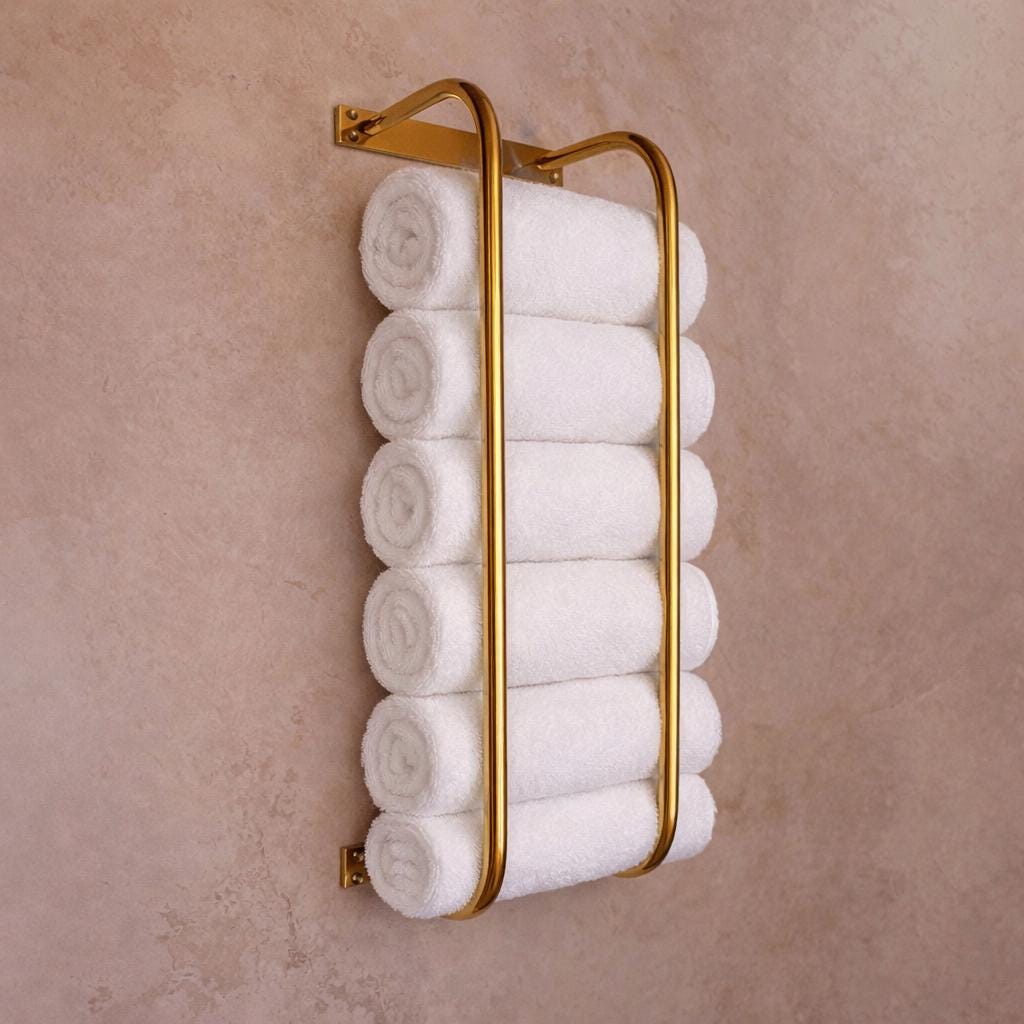 Unlacquered Brass Towel Rack