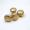 Handmade Unlacquered Hammered Brass Knobs
