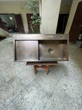 Solid Unlacquered Brass Undermount Hammered Sink