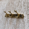 Unlacquered Brass Wall Hook, Scalloped Backplate Coat Hanger, Solid Brass Towel Rack, Vintage Gold Entryway Hardware, Li