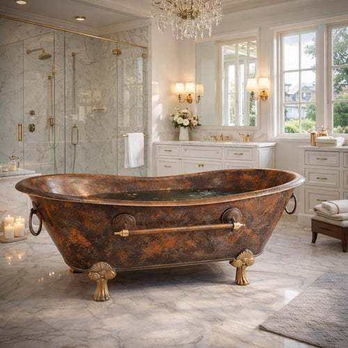 100% Natural Handmade Copper Bathtub