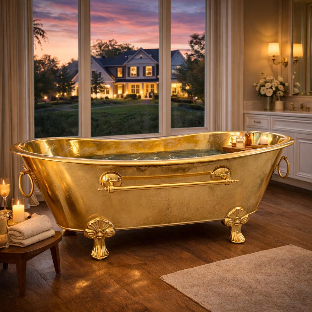 Antique Brass Bathtub – Clawfoot Brass Bathtub