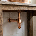 Copper Bottle Trap – Vintage Exposed Sink Drain for Bathroom Vanity