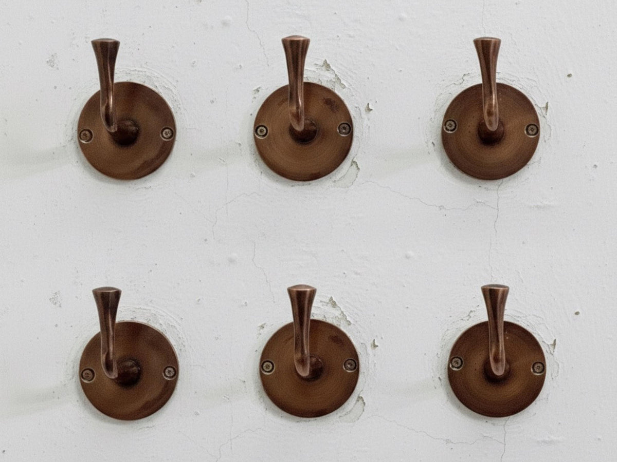 Vintage Antique Copper Wall Hook – Solid Brass Heavy-Duty Towel & Coat Hanger