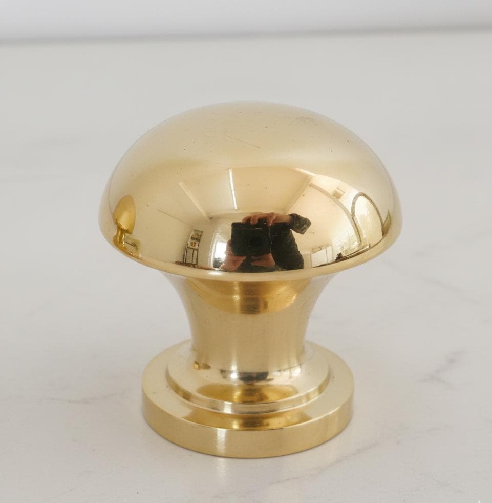 Unlacquered Brass Ball Cabinet Knobs, Drawer knobs