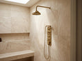 Solid Brass Indoor Shower System, Built-in Showerhead With Handheld, Brass Rainfall Shower Set, Concealed Wall Shower Fi