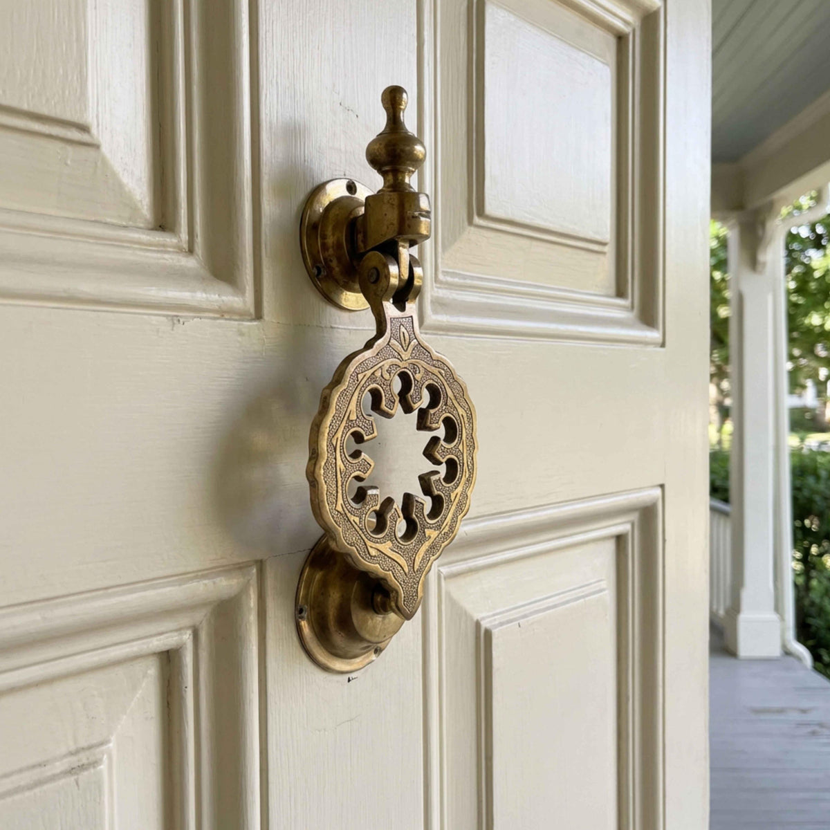 Handmade Brass Door Knocker – Moroccan Engraved Solid Brass Knocker