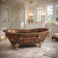 Handcrafted Copper Double Slipper Bathtub
