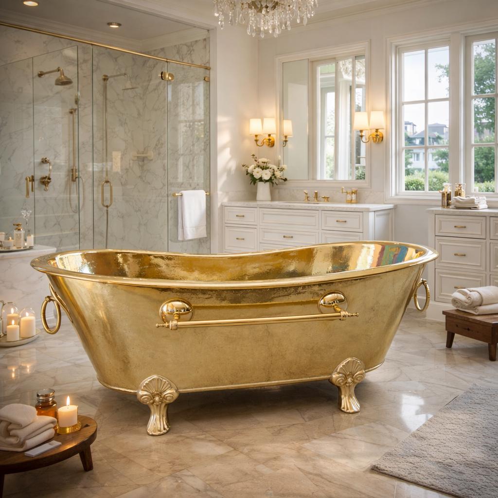Antique Brass Bathtub – Clawfoot Brass Bathtub