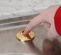Unlacquered Solid Brass Kitchen Sink Set, Garbage Disposal Air Switch and Strainer