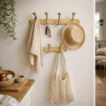 Moroccan hooks - Coat Hanger Wall Mount,Wall Mount Brass Coat Rack - Brass Solid Coat Hanger With Hooks - Clothes Hooks 
