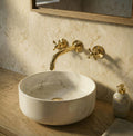 Handmade Moroccan Unlacquered Brass Wall Mount Faucet