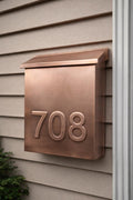 Handmade Solid Copper, Modern Wall Mount, Custom Address, Outdoor Statement Piece