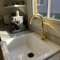 Handcrafted Unlacquered Brass Faucet, Single Hole, Antique Finish