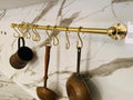 Handmade Unlacquered Brass Pot Rail